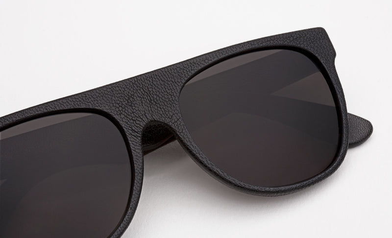 Flat Top Black Leather - Retrosuperfuture -