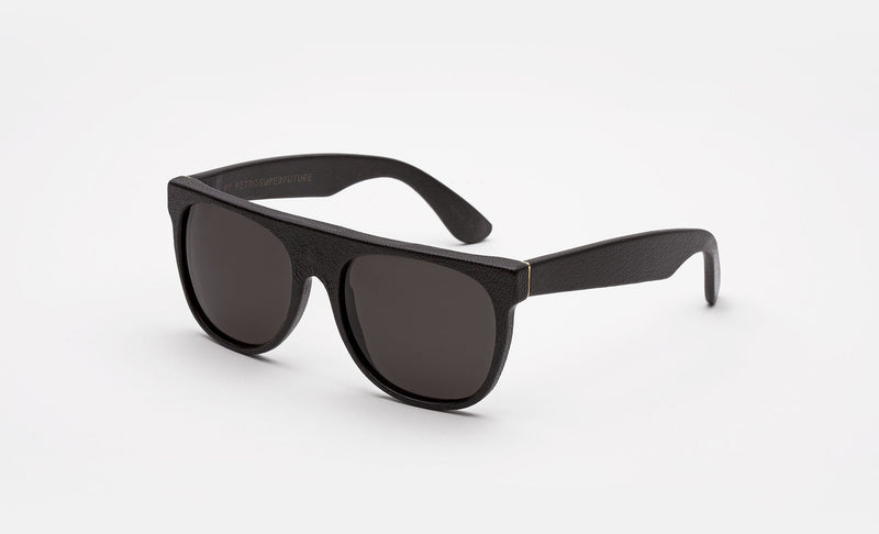 Flat Top Black Leather - Retrosuperfuture -