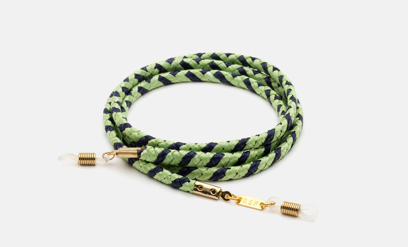 Navy & Lime Rafia Cord - Retrosuperfuture -