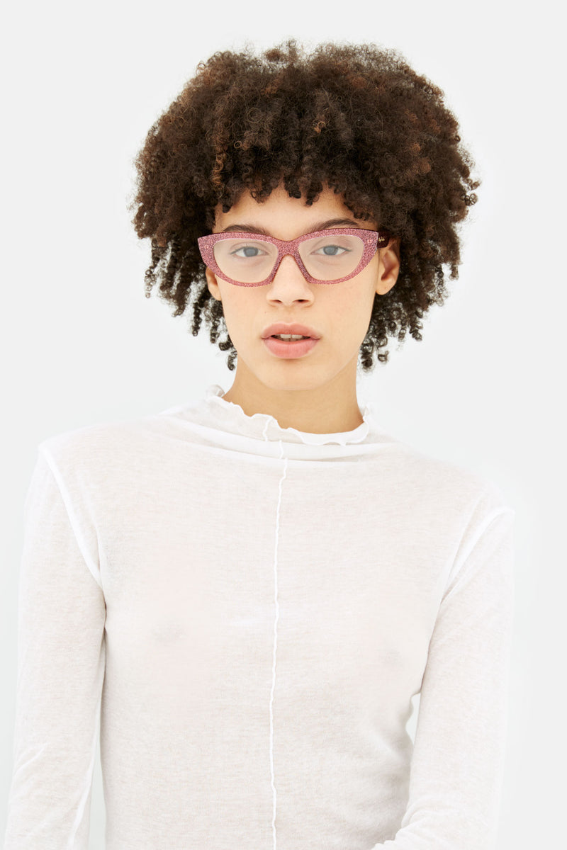 Kitti Op Dark Pink Glitter - Retrosuperfuture -