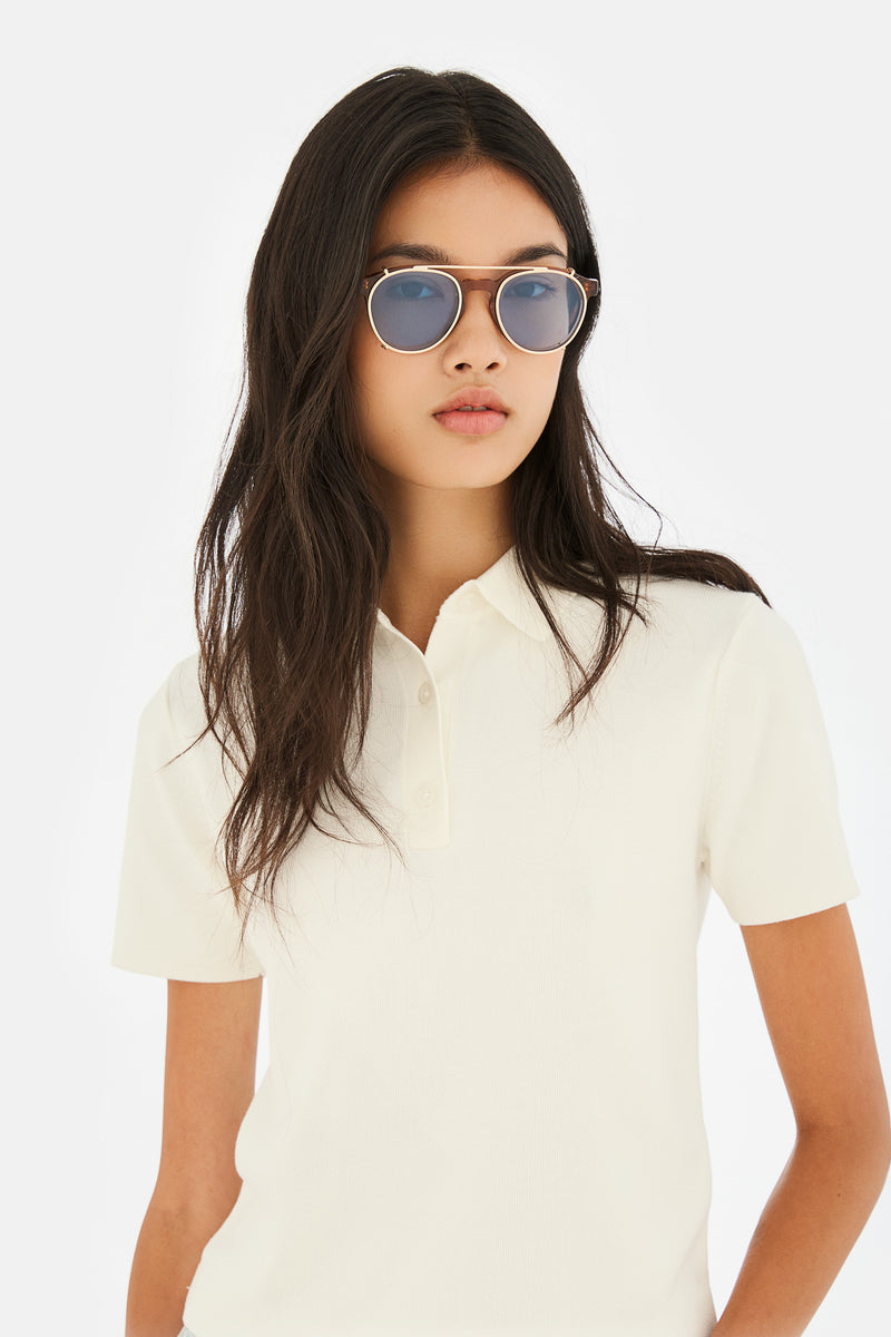 Clip-on The Warhol Gold Azure - Retrosuperfuture -