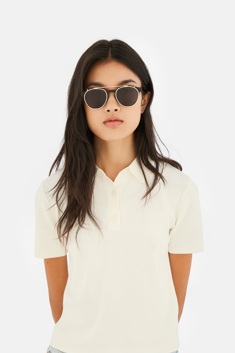 Clip-on The Warhol Gold Grey - Retrosuperfuture -