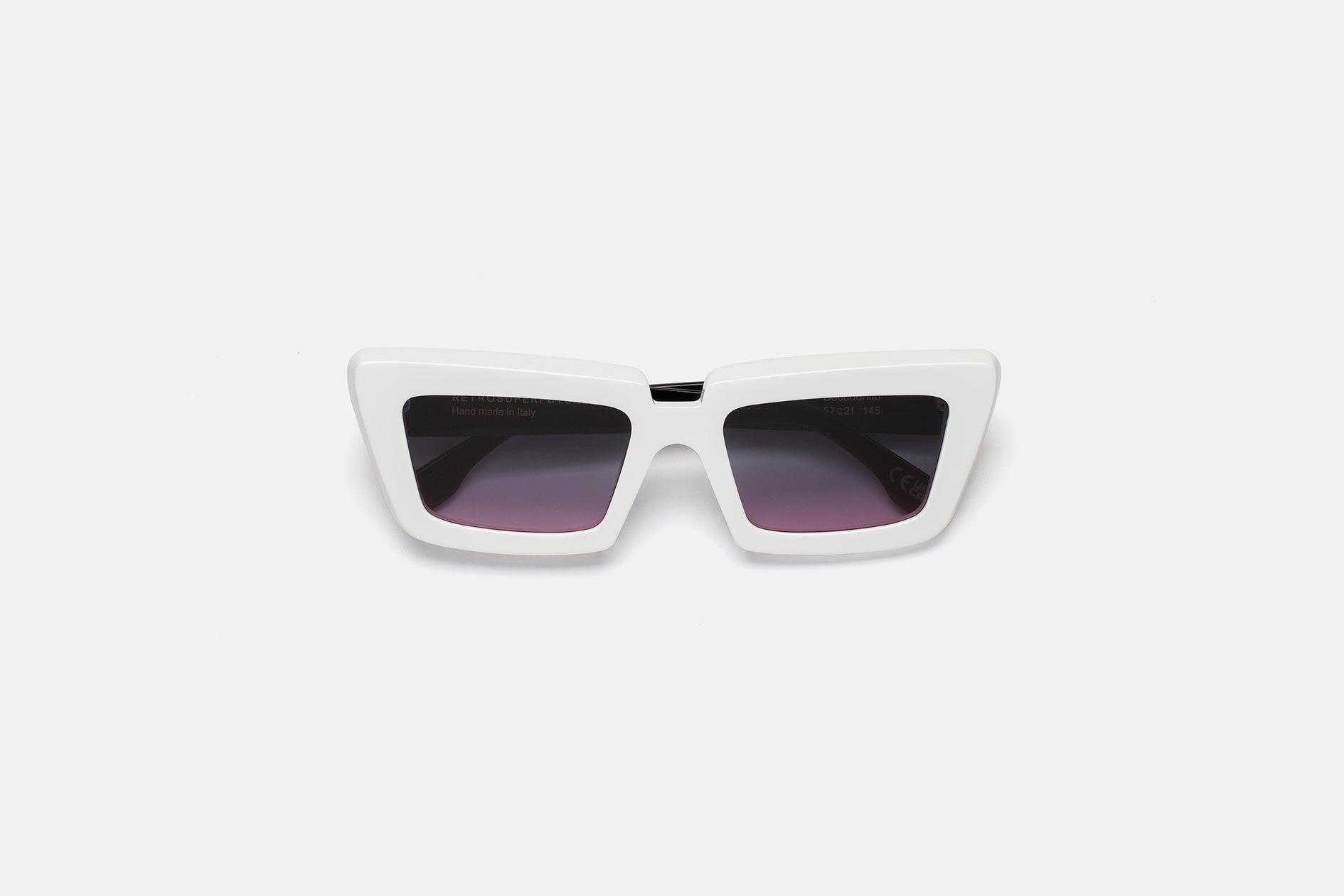 Retrosuperfuture Panto Brille blassgelb Street-Fashion-Look selling