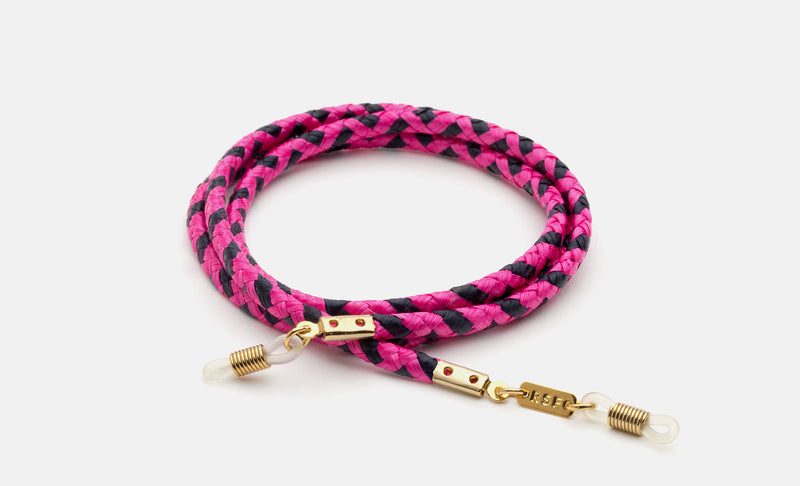 Fuxia & Black Rafia Cord - Retrosuperfuture -