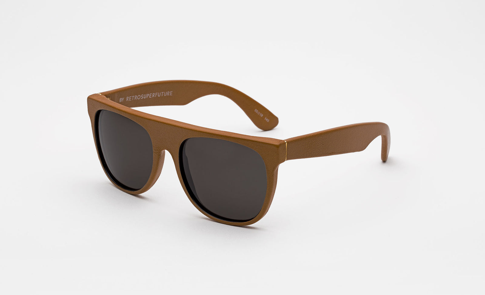 Flat Top Beige Leather - Retrosuperfuture -
