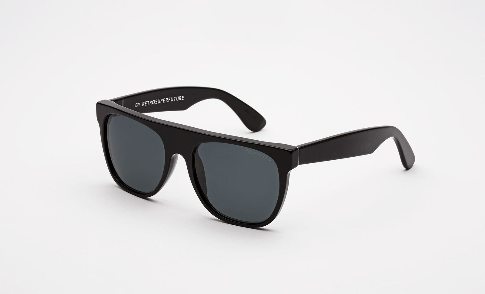 Flat Top Black Polarized Lens - Retrosuperfuture -