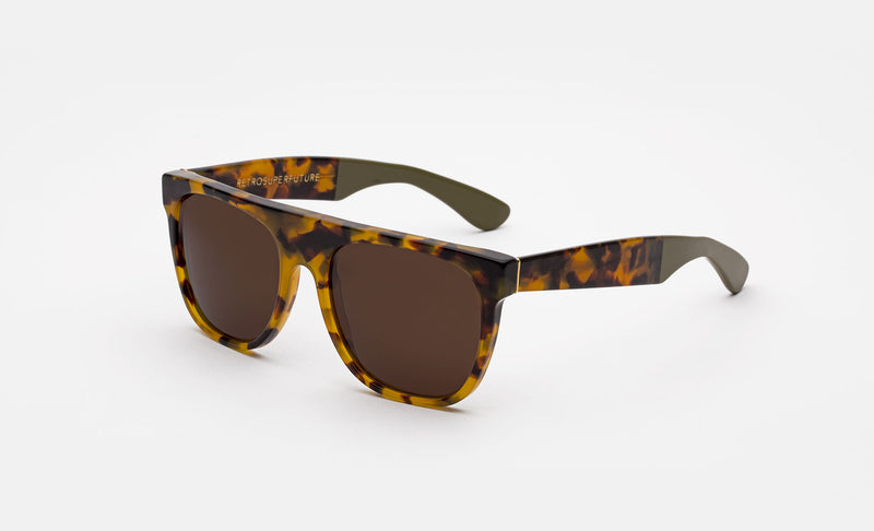 Flat Top Laca Spotted Havana - Retrosuperfuture -