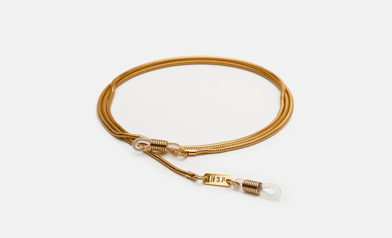 Gold Metal Rounded Snake Chain - Retrosuperfuture -
