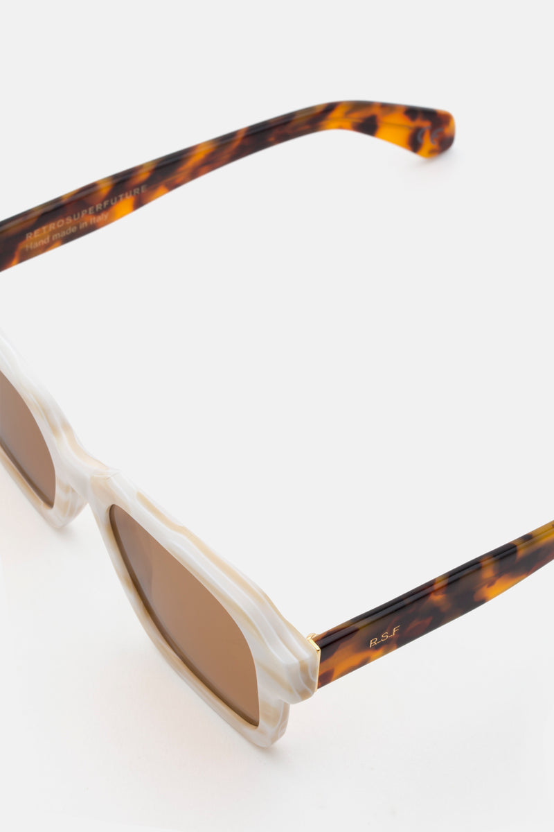 Vasto White Shell Havana - Retrosuperfuture -
